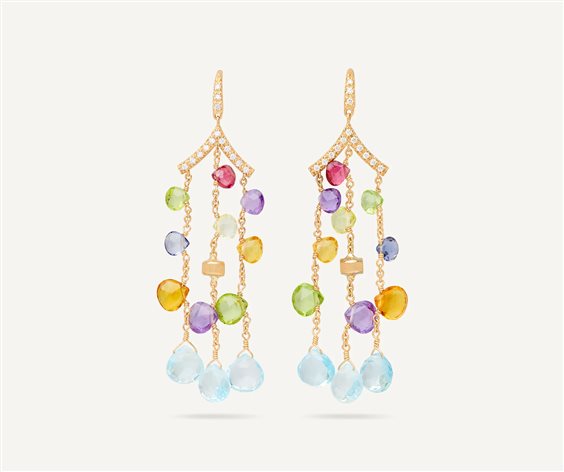 Orecchini Marco Bicego Donna Paradise in Oro giallo Diamante 0.20 Ct OB1845-AB-MIX01T - OB1845-AB-MIX01T